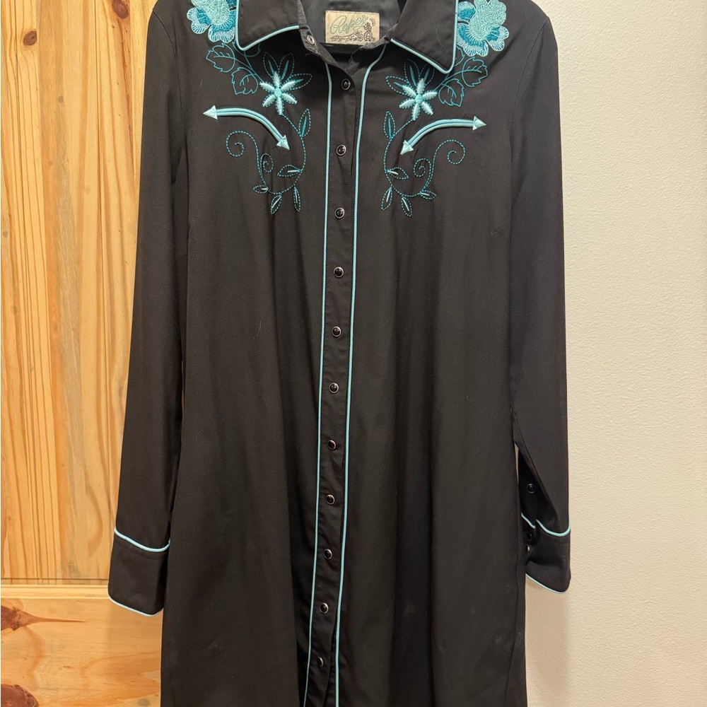Black Western Shirtdress